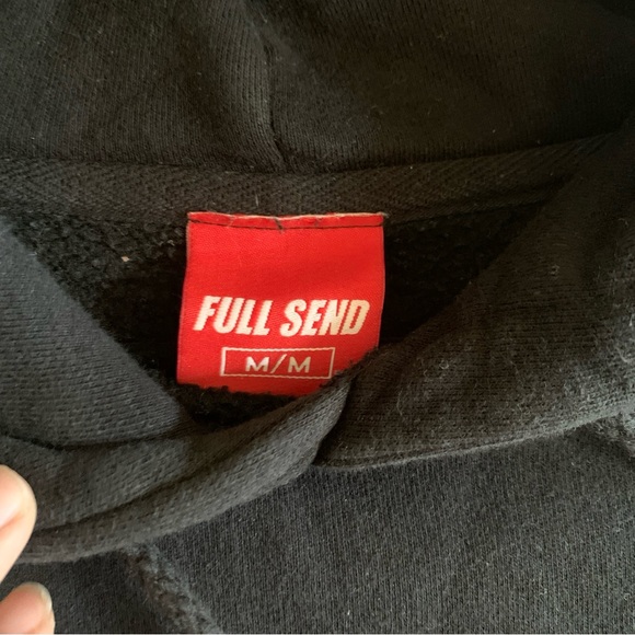 FULL SEND NELK BOYS INDEPENDENT MENS MEDIUM BLACK HOODIE COLORFUL SPELL OUT ZUMI - Picture 3 of 12